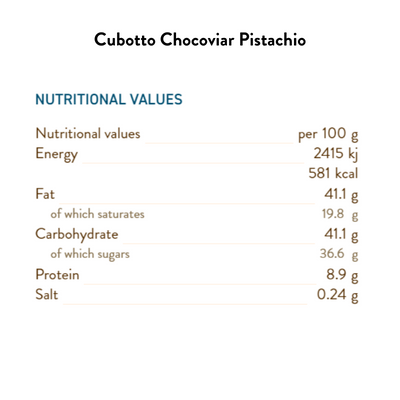 Cubotto Chocoviar Creme Pistachio 20g/pc