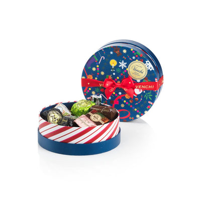 Christmas Small Round Hamper with Assorted Chocolates 200g